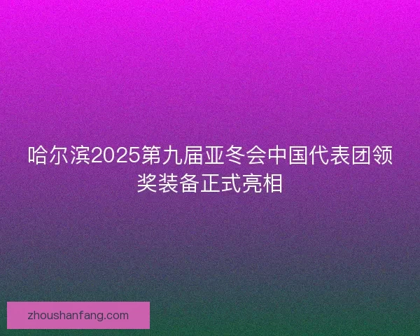 哈尔滨2025第九届亚冬会中国代表团领奖装备正式亮相